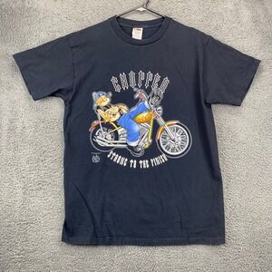 Fruit of the Loom Chopper Motorcycle Graphic‎ Tee Strong to the Finish L